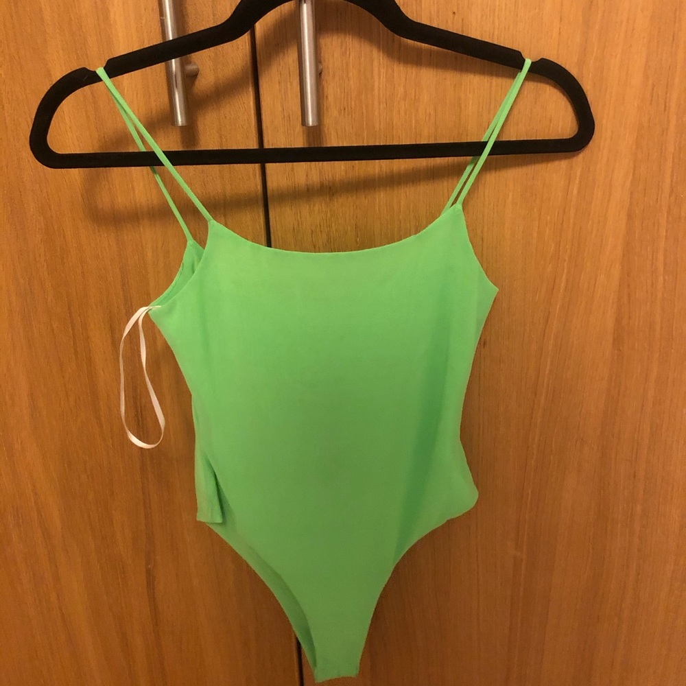 Neon green bodysuit